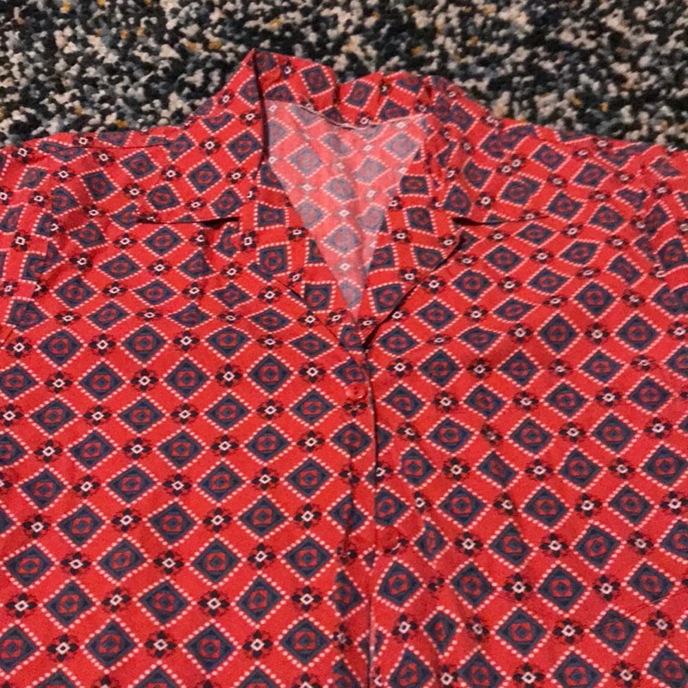 Super Cool Patterned Button Down Short Sleeve - image 1